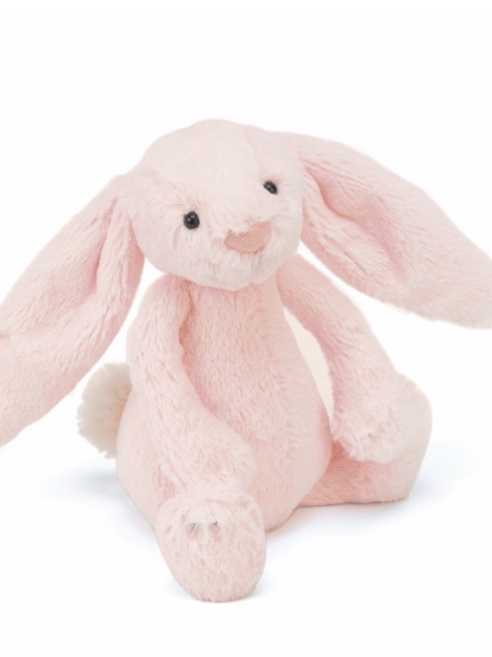 Jellycat Retired Bashful Pink Bunny Chime Rattle Plush Toy Stuffed Animal 12”
